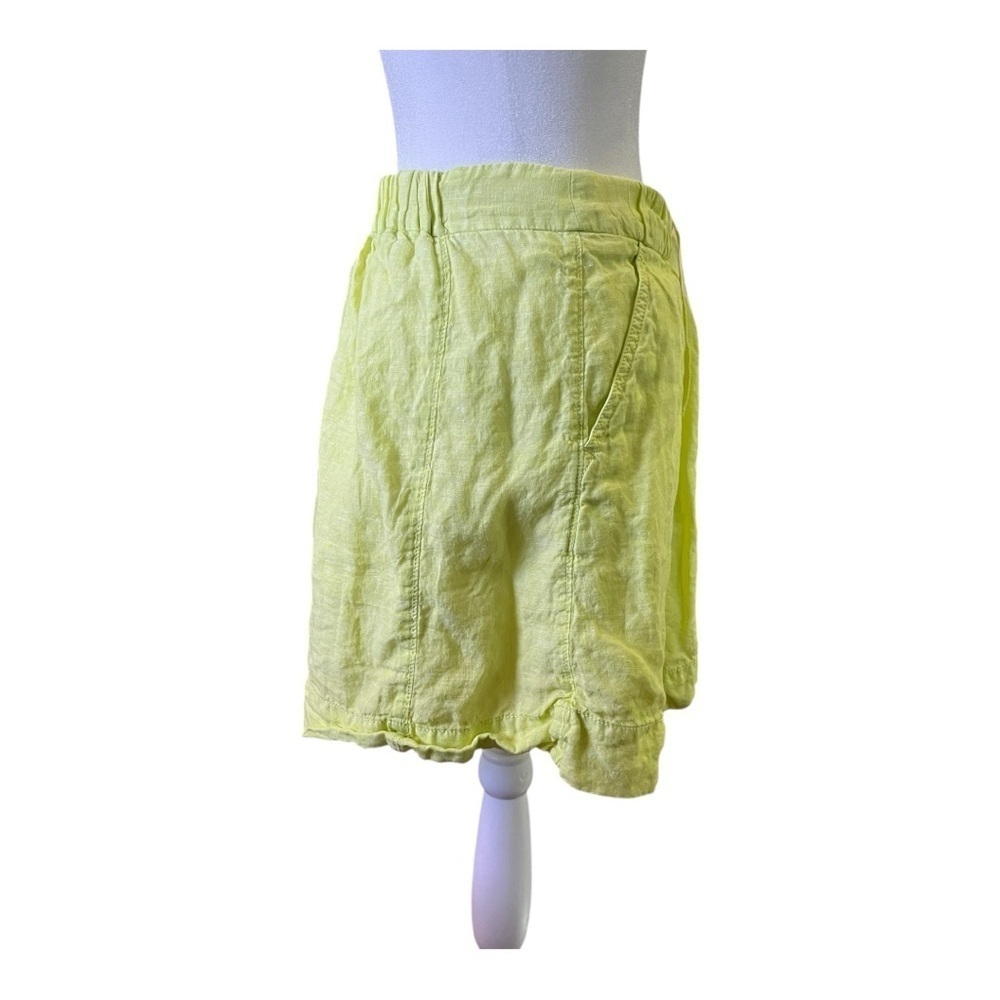J. Crew Neon Lime Green 100% Linen Skirt Size 0 - Picture 5 of 7